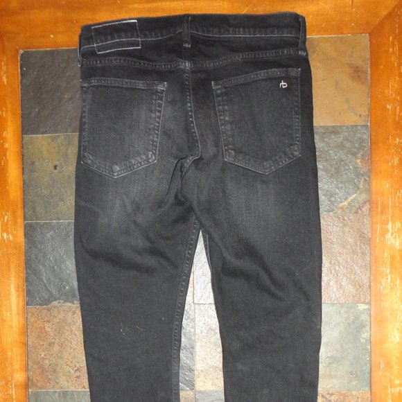 RAG & BONE Men's Fit 1 Skinny Black Denim Jeans Size 30x32 - Picture 9 of 10